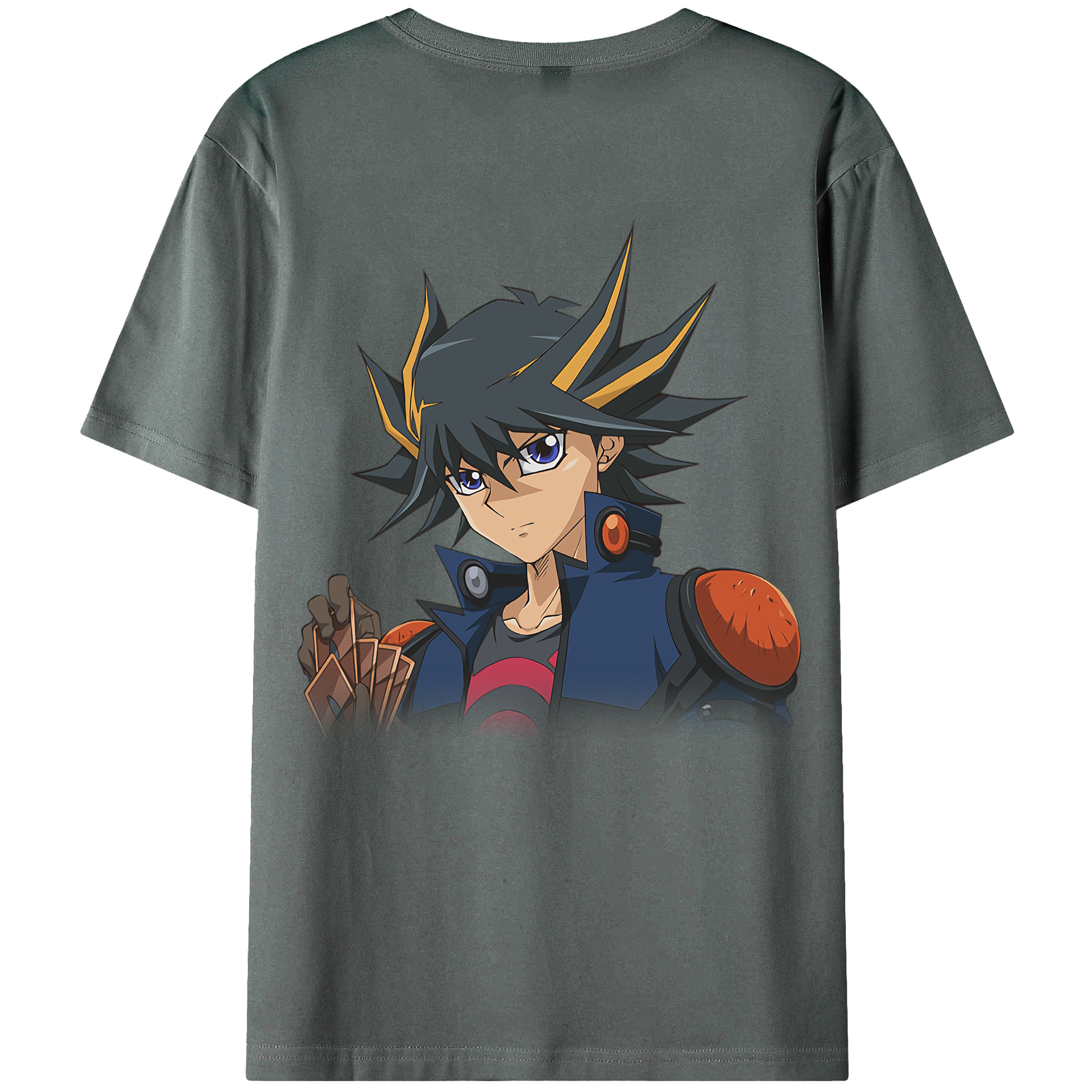 （画像用） 遊☆戯☆王 Yu-Gi-Oh! 綿100％ メンズ半袖Tシャツ（バックプリント） 通気性
